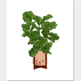Cute Plant Illustration, Fiddle leaf Fig Illustration Posters and Art